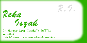 reka iszak business card